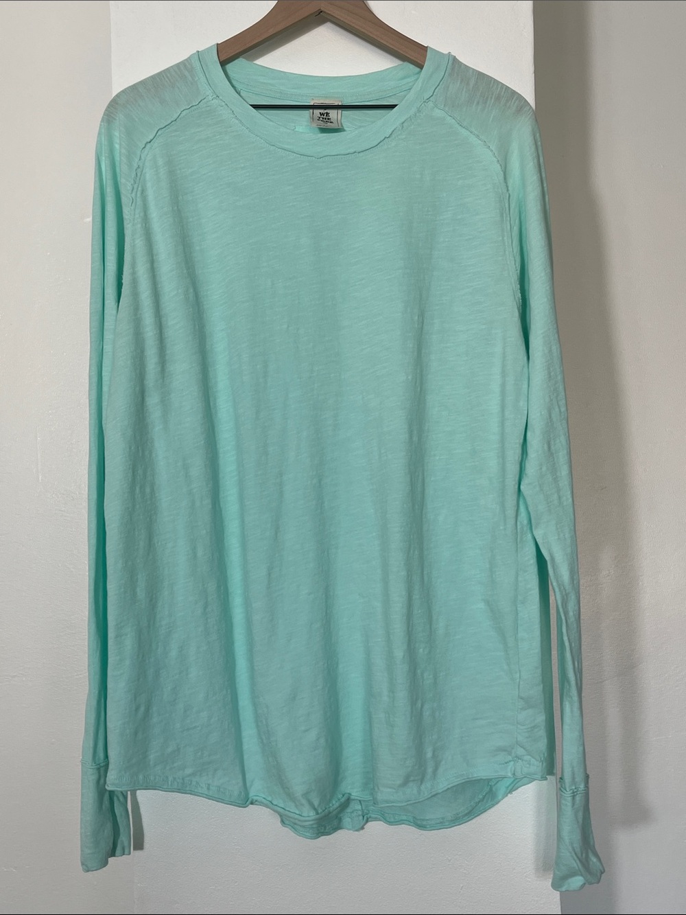 We The Free Long Sleeve Tee in Light Aqua